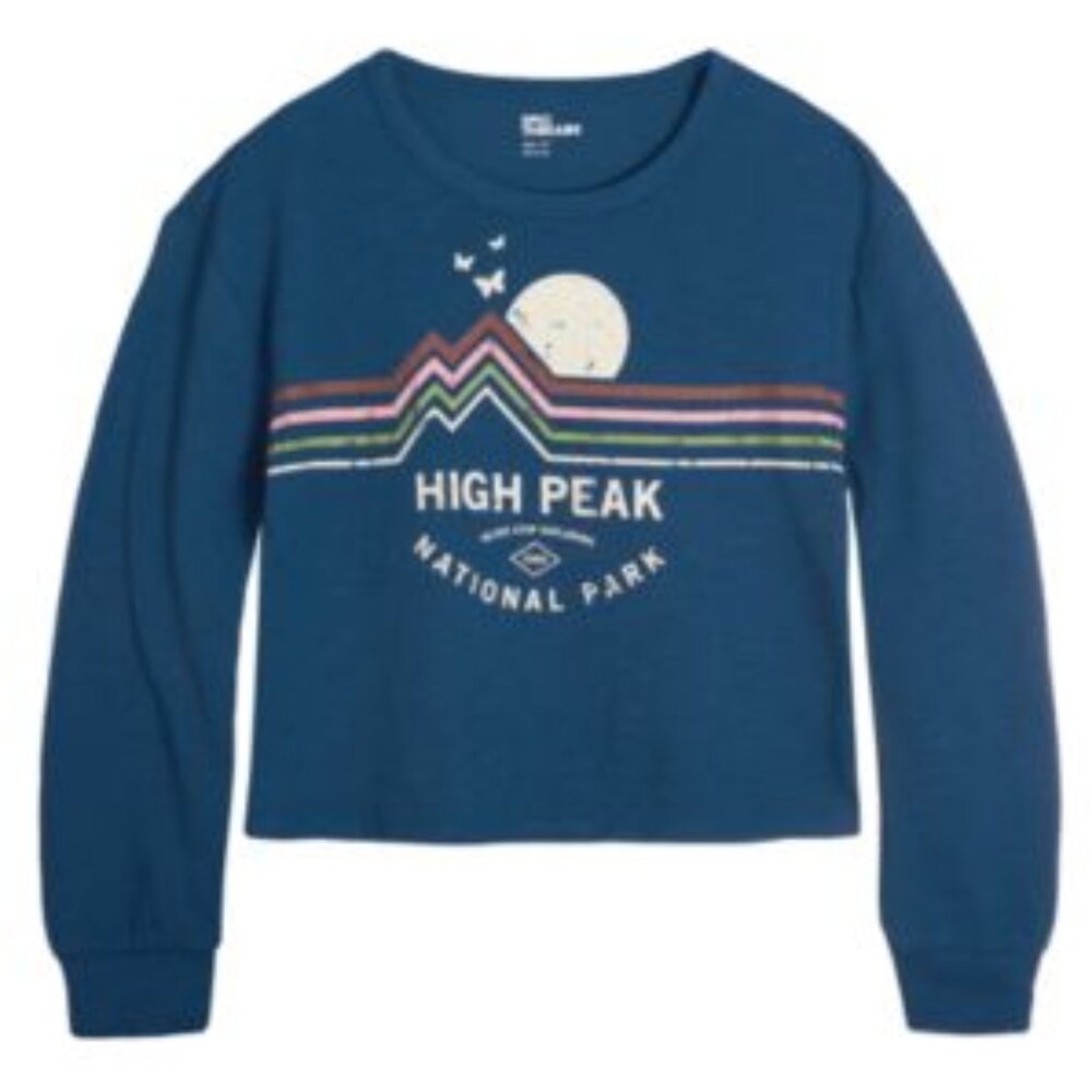 Epic Threads Big Girls High Peak Graphic T-shirt Blue Size S